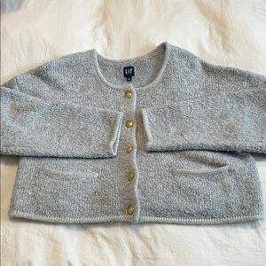 Gap Boucle Cropped Sweater Jacket